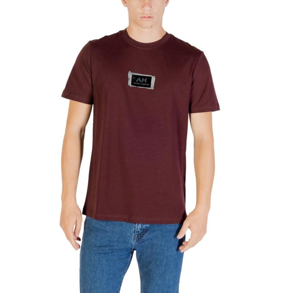 Antony Morato Graphic Print Short Sleeve Tee Men bordeaux Shirts